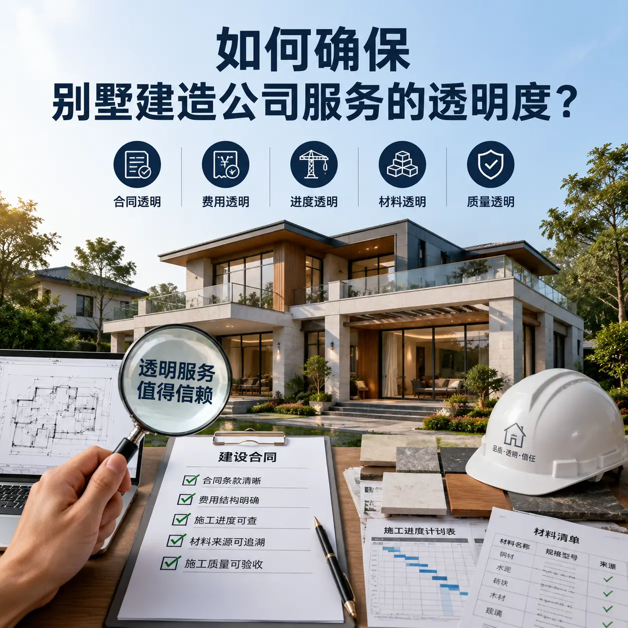 在 瓮安 如何确保别墅建造公司服务的透明度？