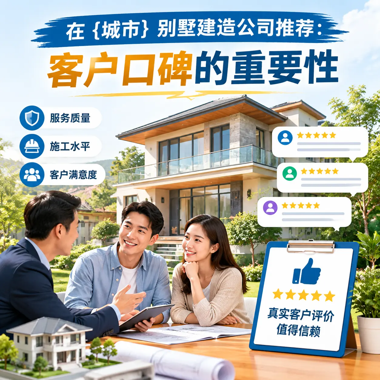 在 瓮安 别墅建造公司推荐:客户口碑的重要性