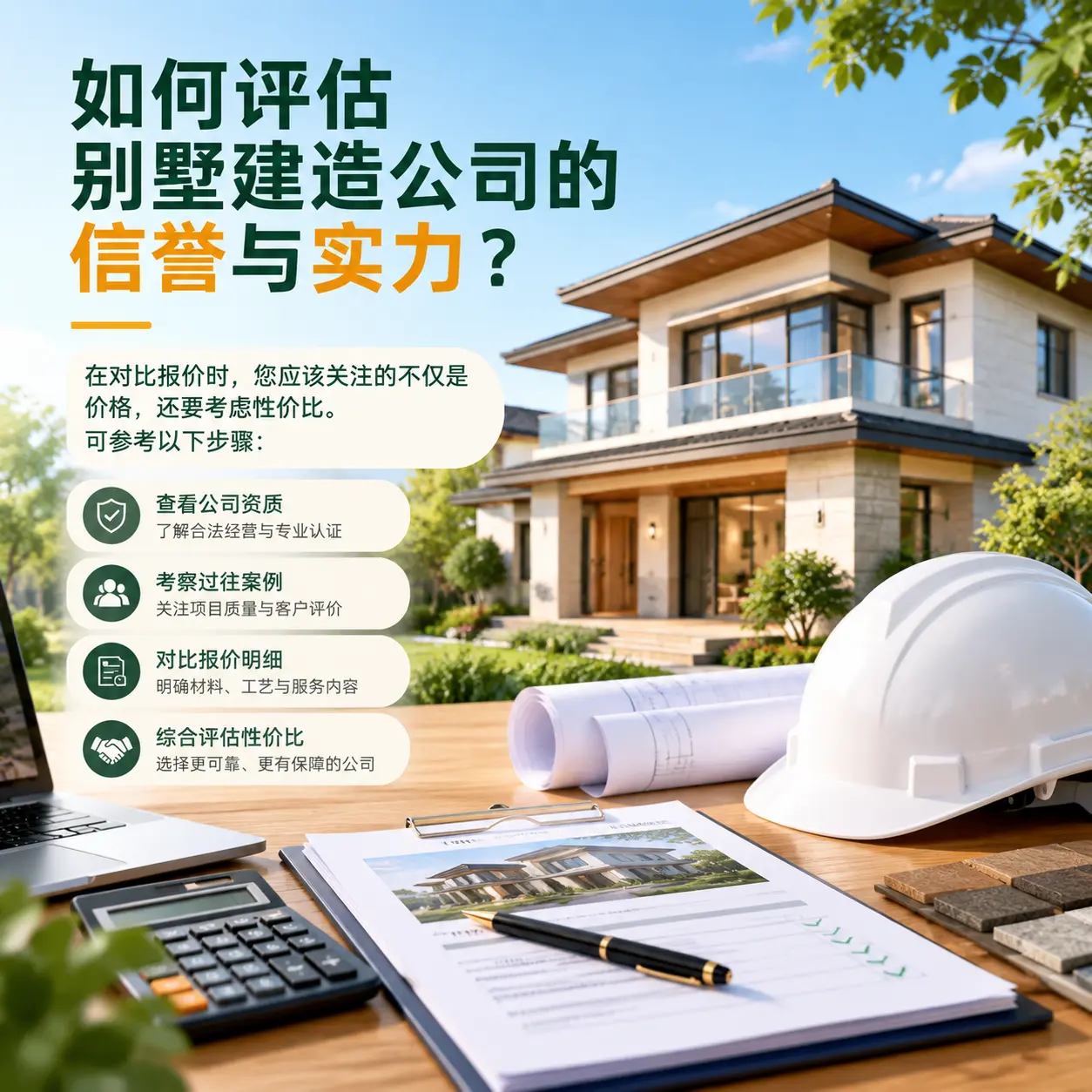 如何评估 瓮安 别墅建造公司的信誉与实力？